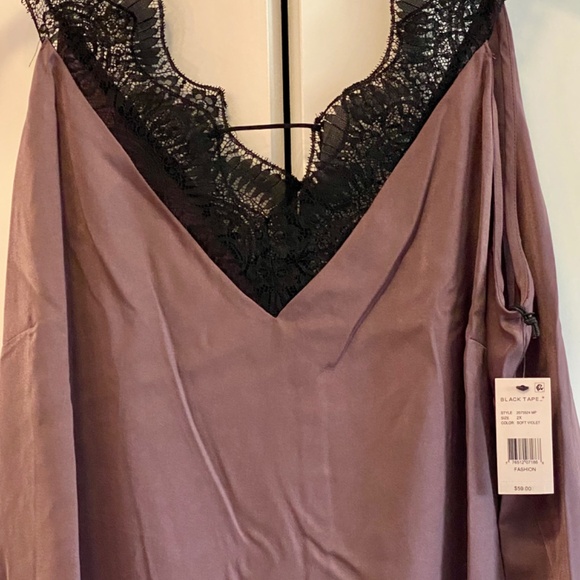 Stunning Purple Women’s Plus size Lace Trim Satin Cami, brand new condition. - Picture 4 of 10